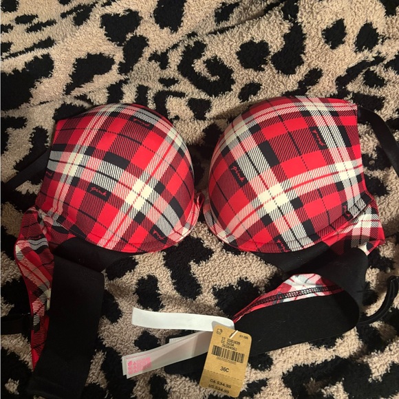 Red Plaid victoria secret bra - Picture 3 of 5
